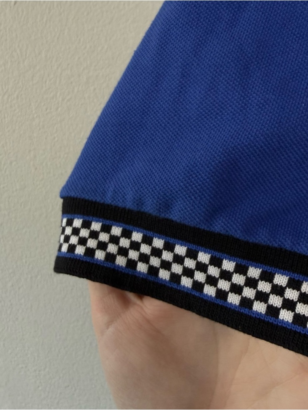 Jerzees Checkered Racing Polo Tee - Picture 3 of 5